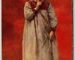 Paul Hagman Artist Signed Portrait of Child Whispering 1920 DB Postcard G15 - $18.76