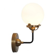 Globe Brass Single Sconce Lamp Wall Modern Shade Handmade Fixture Light Mid - £176.37 GBP