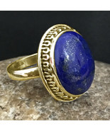 925 Sterling Silver Lapis Lazuli Sz 2-14 Gold/Rose Gold Plated Ring RSV-... - £27.67 GBP+