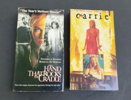 Horror Movie Carrie and The Hand That Rocked the Cradle VHS Tape - £11.91 GBP