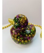 Mardi Gras Duck, Mardi Gras Beads In Resin, Handmade, Resin Art, With Gi... - €18,03 EUR