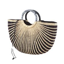FNRQ Straw Bag Tote Bag Womens Handbag Handmade Beach Bag Women Satchel bag Shou - £69.67 GBP