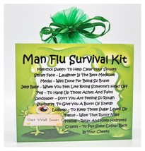 Man Flu Survival Kit - Fun Novelty Gift &amp; Card Alternative / Present / Birthday  - £6.47 GBP