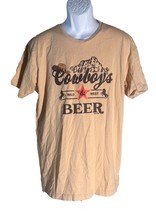 COWBOY&#39;S BEER Wild West Short Sleeve T-Shirt Medium - $7.91