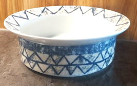 DANSK Cereal BOWL Rimmed  TRAVATINE BLUE  7&quot; Portugal Vintage 90&#39;s - $11.88