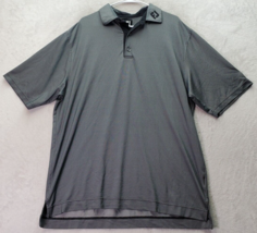 FootJoy Golf Polo Shirt Men Size XL Gray Polyester Short Sleeve Logo Slit Collar - £21.03 GBP