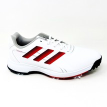 Adidas Traxion Lite Max White Black Red Mens Wide Waterproof Golf Shoes GV9674 - £53.38 GBP