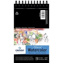 Canson Artist Series Montval Watercolor Paper, Wirebound Pad, 5.5x8.5 inches, 12 - £13.58 GBP