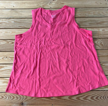 D&amp;Co NWOT Women’s v Neck curved Hem tank top size 1X pink BH - £9.21 GBP