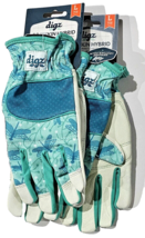 Digz Goatskin Hybrid High Performance Garden Gloves Large 2 Pair Green White - £24.35 GBP