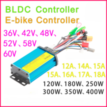 ebike controller 36V/48V/60V 250W 400W Universal Electric Bike BLDC Brus... - $34.26