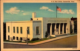 U.S. Post Office. Clarksville, Tn. 1943 Linen Postcard bk51 - £2.33 GBP