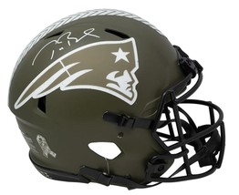 TOM BRADY Autographed Patriots Salute to Service Speed Authentic Helmet FANATICS - £1,896.39 GBP