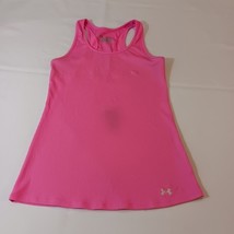 Under Armour Heat Gear Women&#39;s Pink Fitted Tank Top Size Large  - $14.84