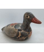 Vintage Mexican Folk Art Tonala Clay Duck Figure Signed Pottery - $33.93 CAD