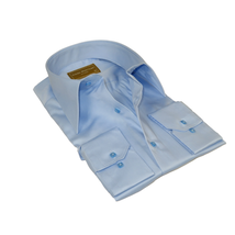 Men's CIERO MONTERO Turkey Cotton Shirt Long Point Callor Stn-35Sk Blue image 2