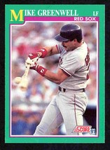 Boston Red Sox Mike Greenwell 1991 Score #130 ! - £0.39 GBP