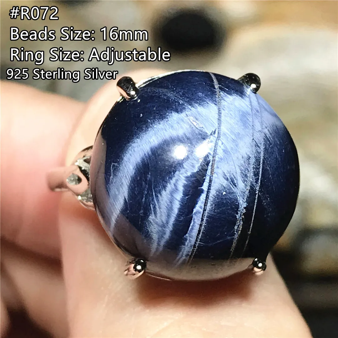 Natural Blue Pietersite Ring Jewelry For Woman Man Healing Crystal Gift Energy S - £44.06 GBP