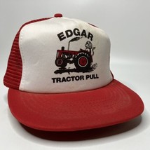 Edgar Nebraska Tractor Pull Log Mesh Snapback Trucker Farmer Hat BROKEN ... - $9.75