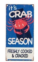Crab Season Shellfish Sea Ocean Beach Sign Meissenburg for Big Sky Carvers - $29.65