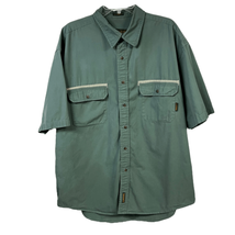 Timberland Weathergear Mens Green Rugged Fit Short Sleeve Button Up Shirt XL - £15.18 GBP