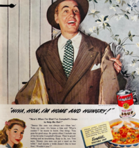 1947 Campbell&#39;s Vegetable Soup Advertisement Honey I&#39;m Home And Hungry D... - $560.27 MXN