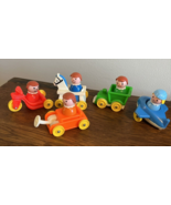 Vtg Fisher Price Little People Little Riders Lot figures vehicles FREE U... - $29.65