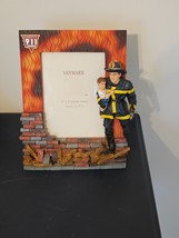 3D Resin Vanmark 5x7 Photo Picture Frame Fireman Fire Rescue MINT CONDITION - £23.25 GBP