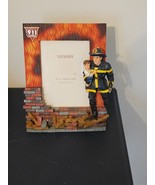 3D Resin Vanmark 5x7 Photo Picture Frame Fireman Fire Rescue MINT CONDITION - £23.60 GBP