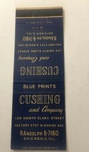 Vintage Matchbook Cover Matchcover Cushing And Co Blue Prints   Chicago IL - £2.27 GBP