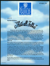 1998 WB Warner Brothers Bros. Studio Store Guild Magazine LAST ISSUE - £15.81 GBP