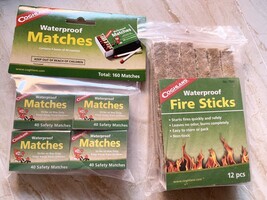 Lot Of Coghlans 160 Waterproof Matches And Fire Sticks 12pcs Survival Es... - $342.74 MXN