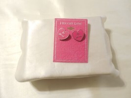 Holiday Lane 3/4&quot; Silver-Tone Be Mine Heart Stud Earrings M751 - £7.66 GBP