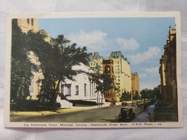 RUE SHERBROOKE STREET WEST MONTREAL QUEBEC CANADA POSTCARD CNR PHOTO CAN... - £3.94 GBP