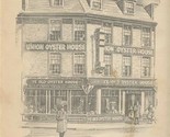 Union Oyster House Menu Boston Massachusetts 1826 - 1948 + Linen Postcard - $74.25
