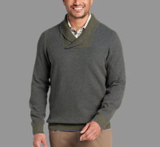 Joseph Abboud Modern Fit Textured Shawl Collar Sweater - 2XLT  colour: Green - $37.39