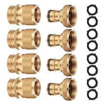 Heavy Duty Brass Garden Hose Quick Connect Male and Female Water Hose Fi... - $6.68+