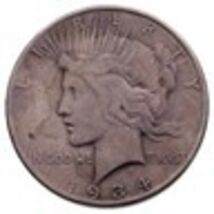 1934-S Silver Peace Dollar in Fine+ Condition, Light Gray Color Strong D... - $94.35