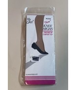 On The Go! Comfort Top Knee Highs Nude Pantyhose Nylons One Size Brand New - $6.85