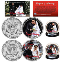 PRINCE HARRY &amp; MEGHAN MARKLE Official Royal Wedding Photos JFK 2-Coin U.... - $15.85