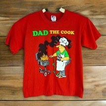 VTG T- Shirt Mens Medium 1980s Dad The Cook BBQ Grill Single Stitch Humor Father - £18.28 GBP
