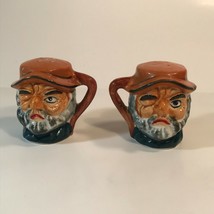 Vintage Winking Bearded Old Man Toby Style Salt &amp; Pepper Shaker 2.5&quot; Tall  - £7.34 GBP