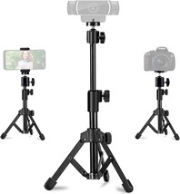 Webcam Tripod Stand Extendable Desktops Tripod For Camera,, And Ring Light. - £25.62 GBP