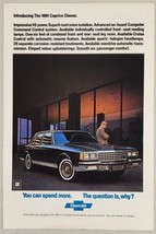 1980 Print Ad The 1981 Chevrolet Caprice Classic with V6 Engine Chevy - £12.17 GBP