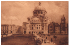 The First Church Of Christ Scientist In Boston Mass Black And White Postcard - £7.70 GBP