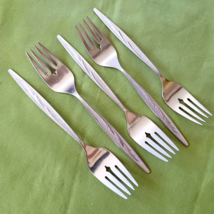 5 Salad Forks International Stainless 1847 Rogers Bros Sea Island Patter... - $24.74