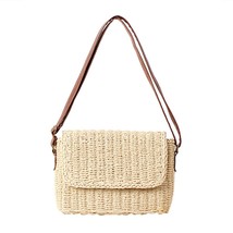 2022 Summer Straw Bag For Women Rattan Crossbody Ladies Knitte Flap Shoulder Bag - £20.62 GBP