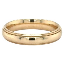 4.1mm Wedding Band 14k Yellow Gold Ring 4.6g Size 7 - £581.25 GBP