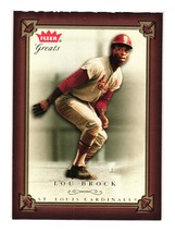 2004 Fleer Greats of the Game #25 Lou Brock St. Louis Cardinals - £2.39 GBP