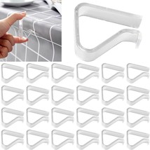 24 Pieces Transparent Clear Tablecloth Clips Plastic Table Cloth Clips W... - £22.71 GBP